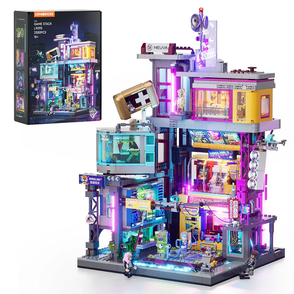 Buildable Light-Up Cyberpunk Arcade