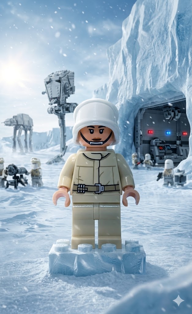 SW1286 Rebel Crew Female LEGO minifigure back view – Star Wars compatible collectible figure