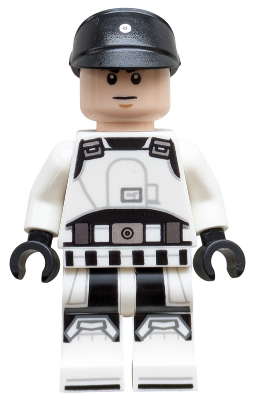 LEGO Star Wars ISB Tactical Agent minifigure with white Imperial uniform, black cap and belt detail