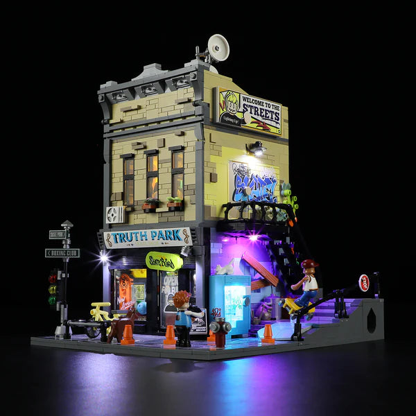 Illuminated Urban Skate Shop – full set display with LED lights
