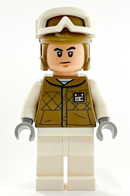 SW1187 - Hoth Rebel Trooper - Dark Tan Uniform and Helmet, White Legs
