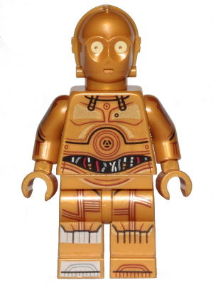 SW1201 C-3PO Printed Legs - Lego Star Wars Minifigure