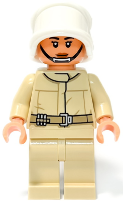 SW1286 Rebel Crew Female LEGO minifigure front view – nougat head, Star Wars Rebel Alliance collectible